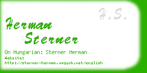 herman sterner business card